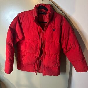 Champs red puffer coat size large